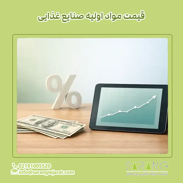 قیمت مواد اولیه صنایع غذایی